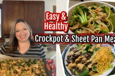 EASY AND HEALTHY DINNERS - Crockpot and Sheet Pan Meals | Whats for Dinner 2020 | Easy Dinner Ideas