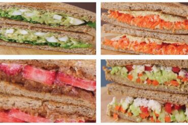 4 Vegetable sandwiches for weight loss |Weight Loss Sandwich Recipes |Healthy Sandwich Recipes