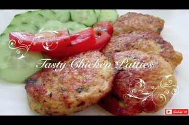 How to make Chicken Patties - tasty healthy recipe - Home made Kip burgers - chicken kebabs