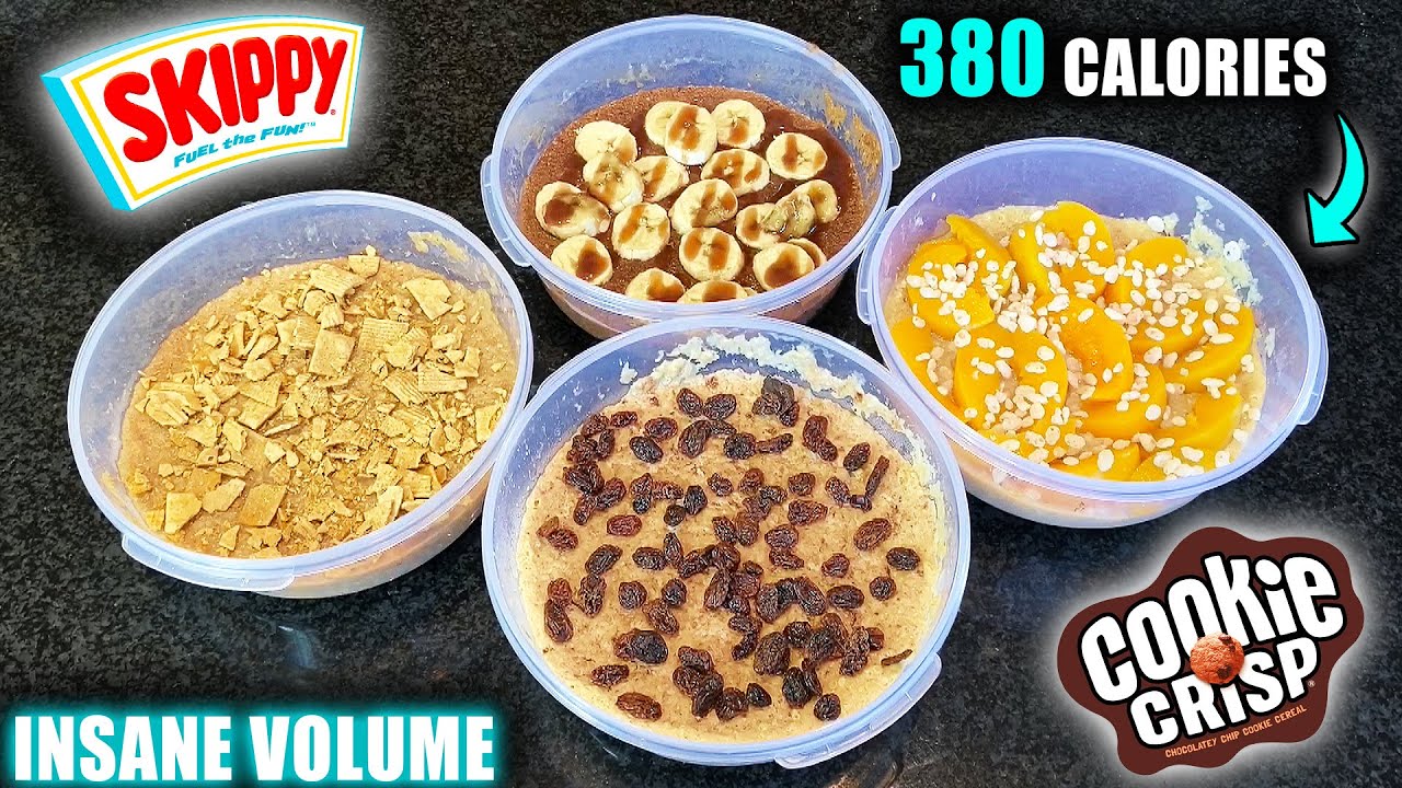 4 *HIGH VOLUME* Protein Oatmeal Recipes For Fat Loss & Muscle Gain | HIGH PROTEIN, LOW CALORIE OATS 4 *HIGH VOLUME* Protein Oatmeal Recipes For Fat Loss & Muscle Gain | HIGH PROTEIN, LOW CALORIE OATS