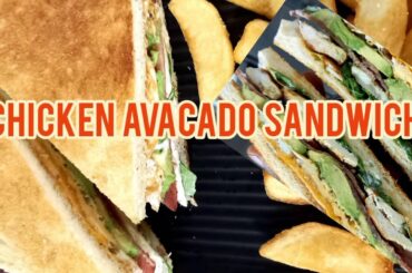 chicken sandwich recipe !! Avacado Cheese Bacon !! healthy !