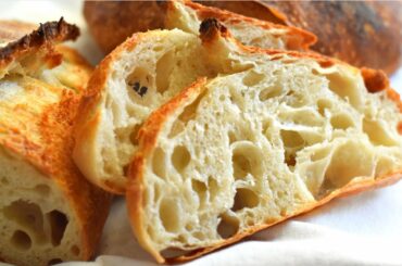 The Best Homemade Artisan Bread Recipe | How to make Open Crumb Rustic Bread / Crusty white Bread