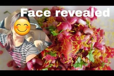 Revealing my face with a new healthy recipe/Weightloss salad recipe/How to make lobia  salad/Cowpea