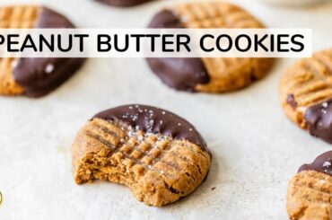 Peanut Butter Cookies | healthy flourless recipe