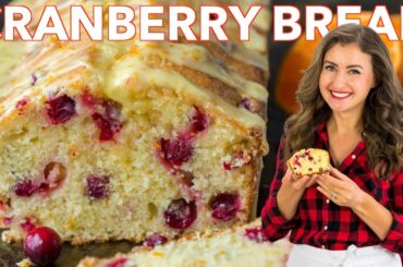 Cranberry Bread with Orange Glaze