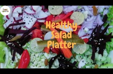 My Healthy Salad platter with fresh winter vegetables