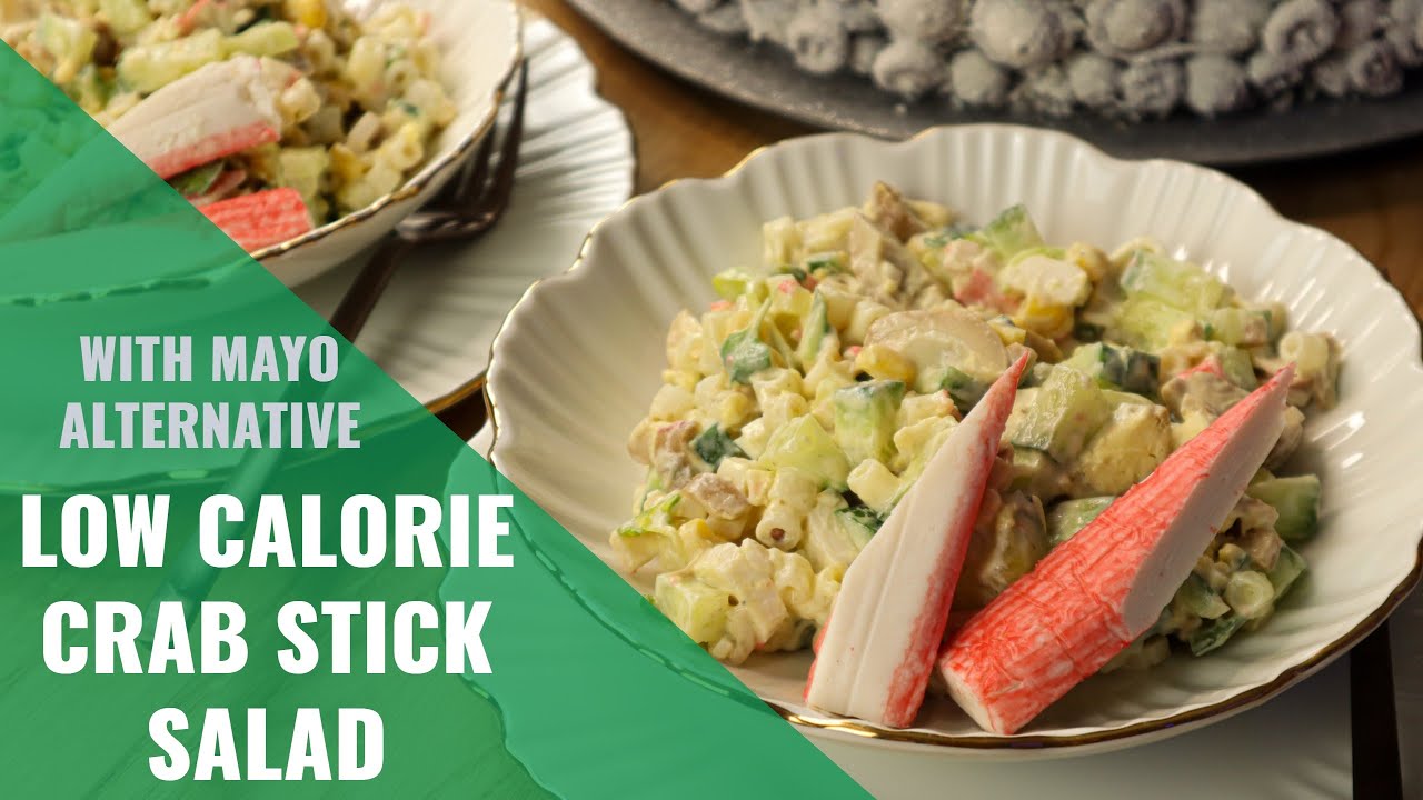 Low calorie crab stick salad | with mayo alternative Low calorie crab stick salad | with mayo alternative