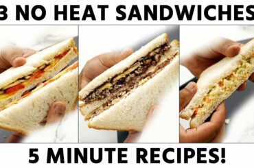 No Heat Sandwich - Tomato Cucumber, Crackle Chocolate, Coleslaw Style - CookingShooking Recipe