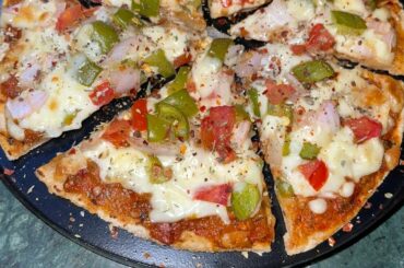 Roti Pizza Recipe | Healthy Weight Loss Thin Crust Wheat Base Pizza at Home | Chapati Pizza