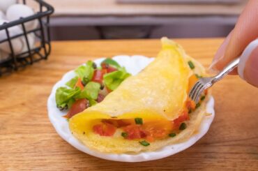 Amazing Miniature Cheese Omelette Recipe l Healthy Breakfast Recipe By Mini Kitchen Official