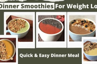 5 Dinner Smoothie For Weight Loss | Golden, Green, Cocoa & More | Quick & Easy Dinner Meal | Hindi