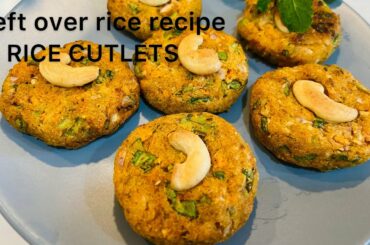 LEFTOVER RICE CUTLETS | healthy snack from leftover rice | Air fryer recipe