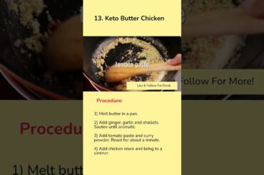 Healthy Food Recipes 13 - Keto Butter Chicken