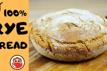 How To Make Healthy & Simple No-Knead Rye Bread Recipe With Kefir - 100% Rye Flour Bread Recipe