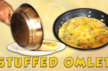 How To Make Chicken Stuffed Omelet | Healthy Egg Omelette Breakfast Recipe | Desi Bites