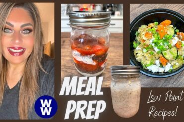 LOW POINT WW MEAL PREP FOR WEIGHT LOSS - STRAWBERRY CHIA PARFAIT - EGG ROLL IN A BOWL - CHIA PUDDING
