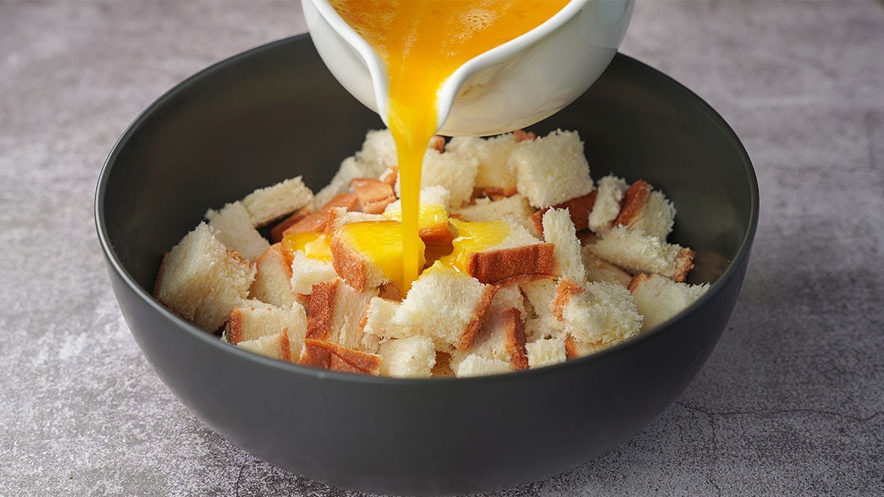 Don't Waste Leftover Bread, I Added Eggs With Leftover Bread, And The Result Is impressive! Don't Waste Leftover Bread, I Added Eggs With Leftover Bread, And The Result Is impressive!