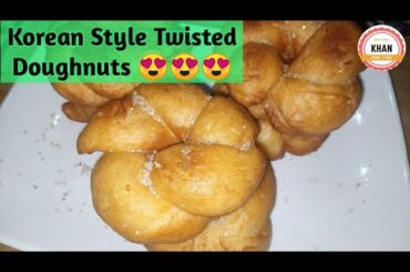 Korean Street Style Twisted doughnuts By @Khan Home Food