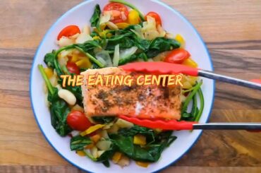 Healthy Salmon Recipe: Baked salmon with spinach for a healthy diet