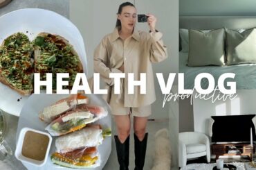 HEALTH VLOG: Getting back into routine, Productive weekend, Full arm workout & Healthy Lunch Ideas