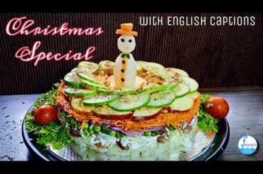 FESTIVAL SALAD CAKE DECORATION | VEGETABLE SALAD RECIPES