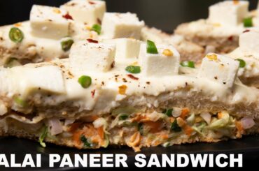 Malai Paneer Sandwich Recipe ! Yummy Veg Sandwich