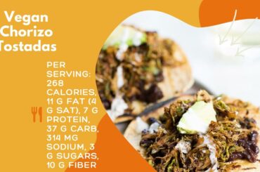 Vegan Chorizo Tostadas| Healthy Dinner Recipes | Lose Weight | low calorie