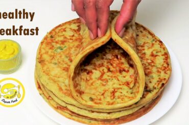 Healthy Breakfast recipe | Vegetable Bread in Pan