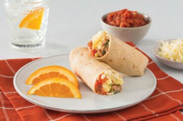 Monterey Breakfast Burritos | Healthy Cheesy Chicken Sausage Burrito | Easy Breakfast Recipes