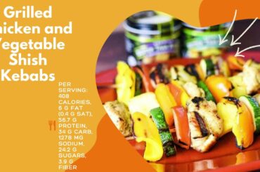 Grilled Chicken and Vegetable Shish Kebabs| Healthy Dinner Recipes | Lose Weight | low calorie