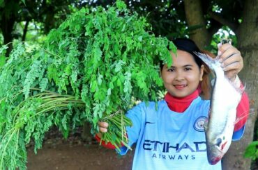 Healthy Food Cooking (Korko) Moringa benefits W/ Fish Dilecious Cook Recipe - Eating Show No Talking