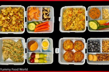4 Tiffin box Recipes for School - Easy Lunch Box recipes - Tiffin Box Ideas - Yummy Food World