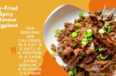 Air-Fried Spicy Chinese Eggplant | Healthy Dinner Recipes That Can Help You Lose Weight| low calorie