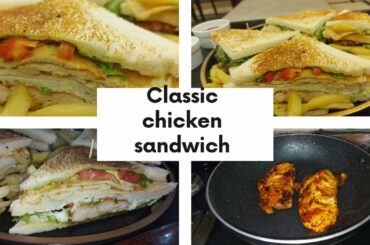 #homemade #chicken sandwich in #streetfood by #desicuisinebyhomechef#pakistani#indian#recipes#easy