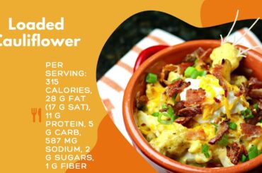 Loaded Cauliflower | Healthy Dinner Recipes | Lose Weight | low calorie | chicken