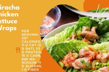 Sriracha Chicken Lettuce Wraps | Healthy Dinner Recipes | Lose Weight | low calorie | chicken