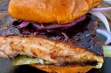 Smoked pork ribs sandwich recipe