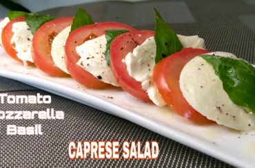 Caprese Salad Recipe-Italian Salad |Super Easy Tomato Mozzarella Basil Salad | Healthy | Easy&Quick