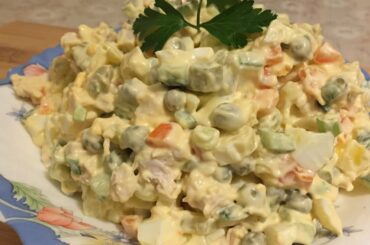 Russian salad recipe at home | Authentic russian salad