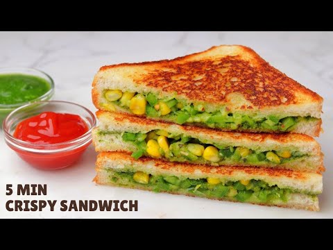 5-Minute Crispy & Cheesy Corn Sandwich For A Quick Breakfast or Snack | Corn Sandwich Recipe 5-Minute Crispy & Cheesy Corn Sandwich For A Quick Breakfast or Snack | Corn Sandwich Recipe