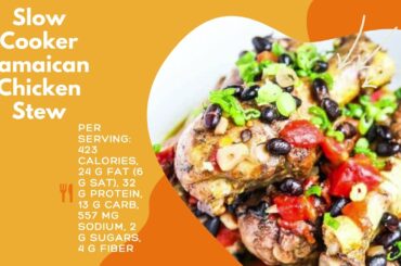 Slow Cooker Jamaican Chicken Stew | Healthy Dinner Recipes | Lose Weight | low calorie