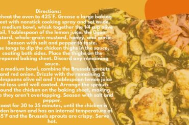 Honey Mustard Chicken with Brussel Sprouts | Healthy Dinner Recipes | Lose Weight| low calorie