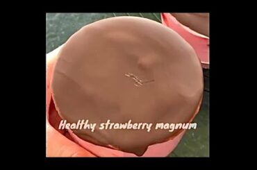 Healthy Strawberry Magnum. Vegan Nice Cream. Vegan Ice Cream Recipe. Healthy Vegan Sweets
