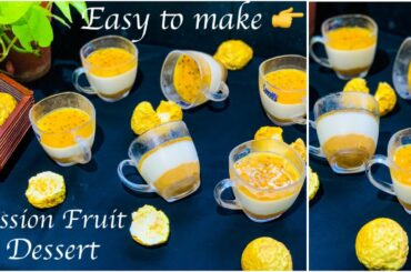 #How to make passion fruit dessert #easy to make dessert recipe #yummy dessert #Sanriz homemade