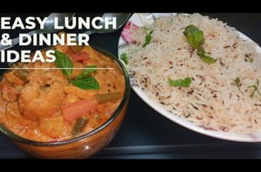 quick & healthy  lunch box&dinner ideas|simple mixed vegetable curry|healthy & tasty jeera rice