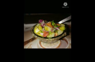 2 min alu chat without cooking ||Healthy snack recipe ||#shorts