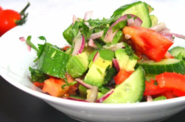 Simple Avocado Salad - Avocado and Tomato Salad - Easy Salad Recipe - LALA Cooking
