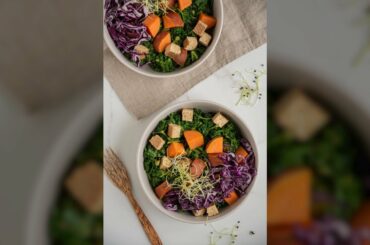 Easy Massaged Kale Salad Recipe [Vegan, Oil-Free] #shorts