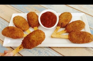 Crispy Potato Popsicle Recipe | 15 Minute Potato Snacks Recipe | Easy Potato Snacks Recipe |Popsicle