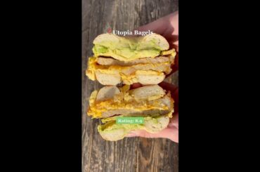 The Cheese Bagel Sandwich #food #shorts #bread #sandwich #ciabattasandwiches #sandwichrecipe #nyc